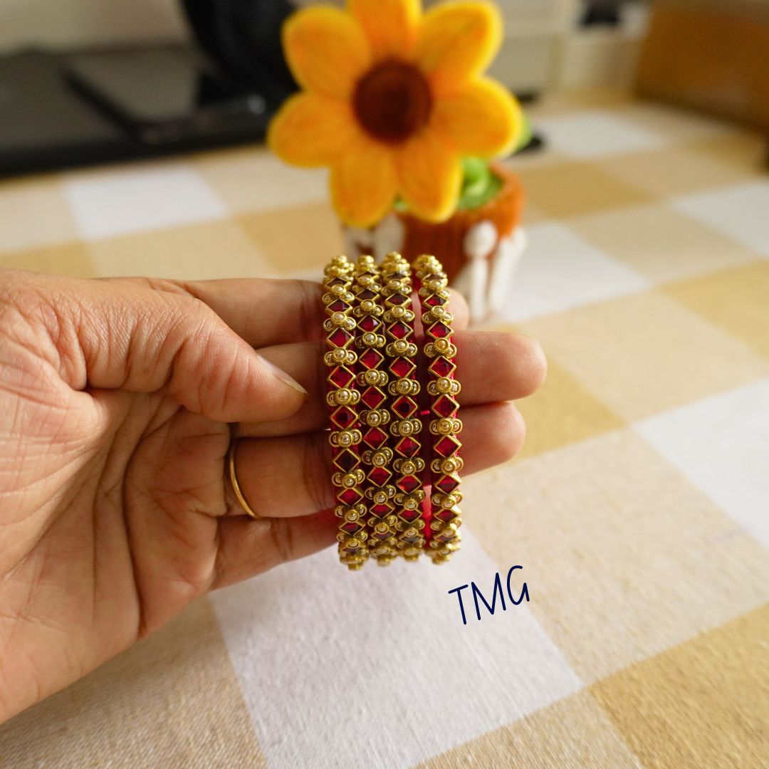 Silk Thread Bangles - Design 6