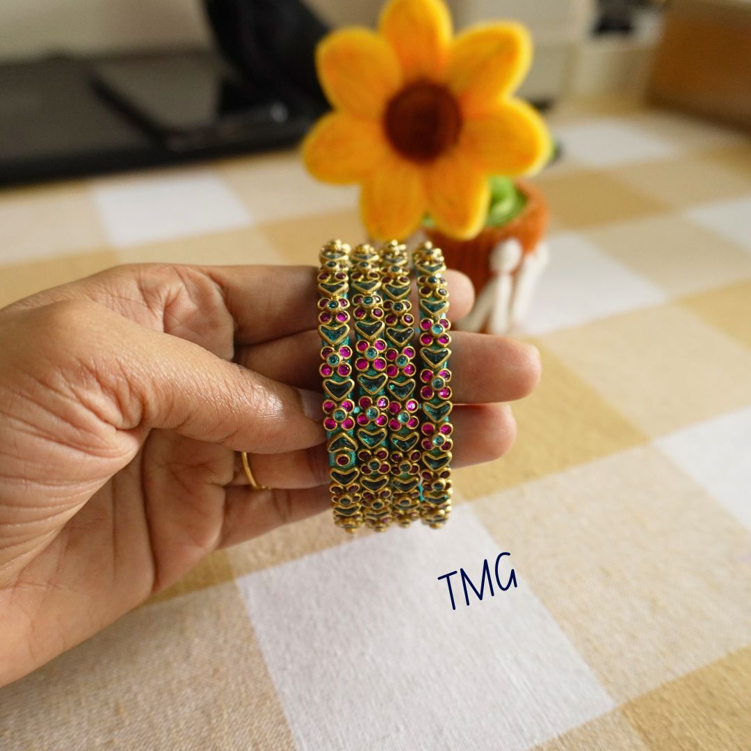 Silk Thread Bangles - Design 9