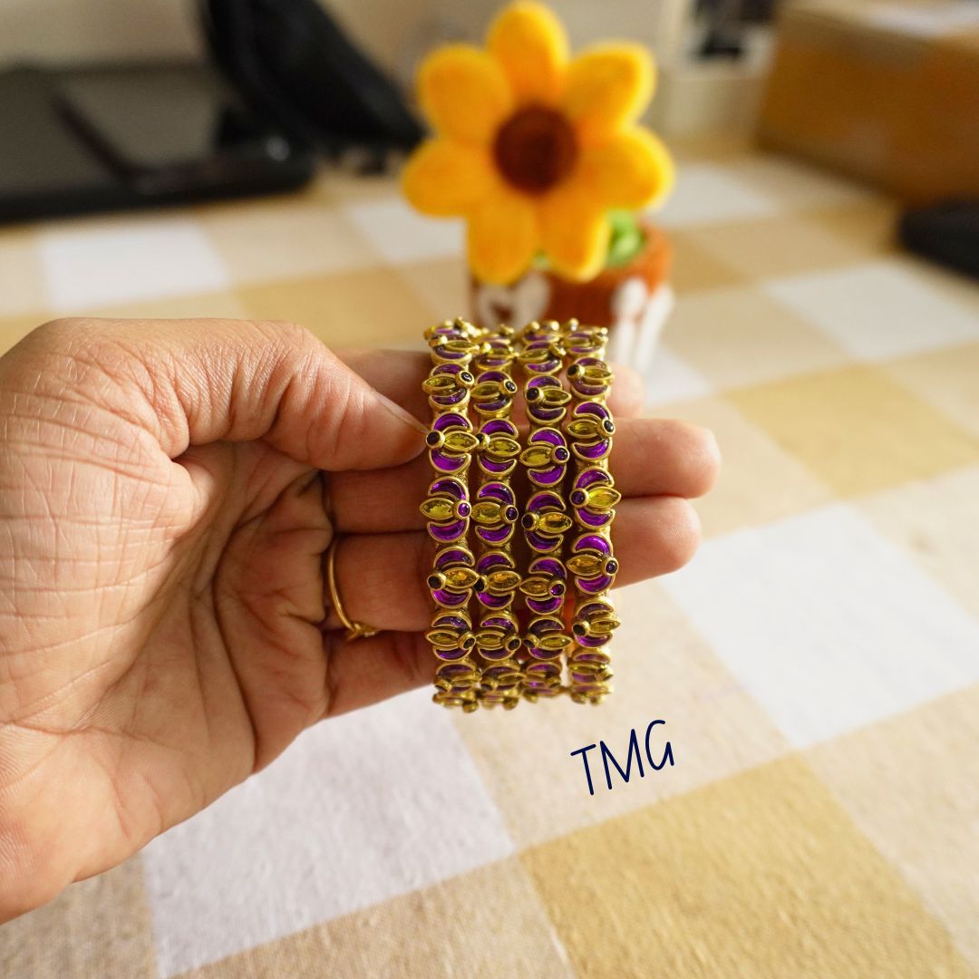 Silk Thread Bangles - Design 12