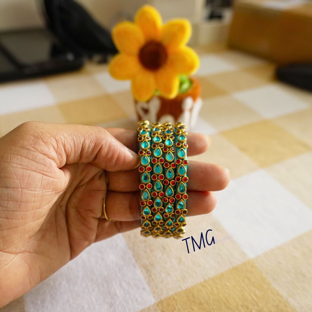 Silk Thread Bangles - Design 18